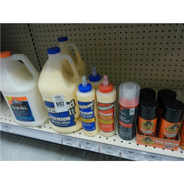 Asst. Adhesives - Bottom Shelf