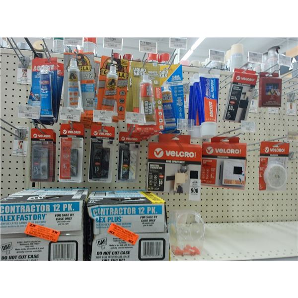 Asst. Adhesives, Velcro, Silicone