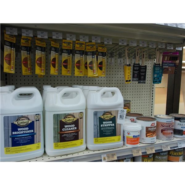 Wood Cleaner, Seal Cota, Stain Brushes, Stain Markers