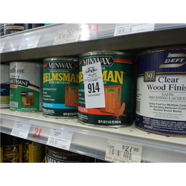 21-Poly Urethane/Wood Finish Quarts - 21 X $