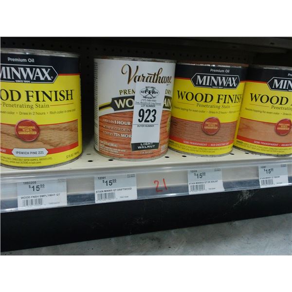 21-Minwax Stain Quarts - 21 X $