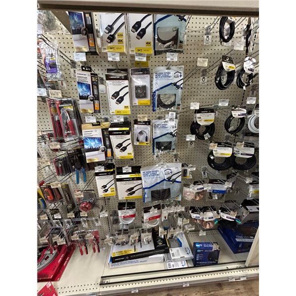 Ethernet Cables, Coax, Connectors on Pegs