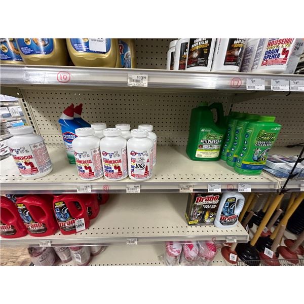 Drain Opener, Clog Dissolver, Clorox Bleach