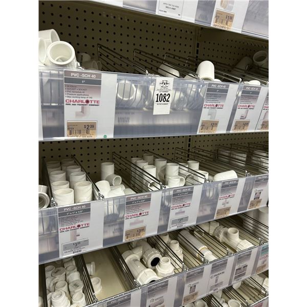 Aisle Side of Asst. PVC Fittings - 7 Shelves