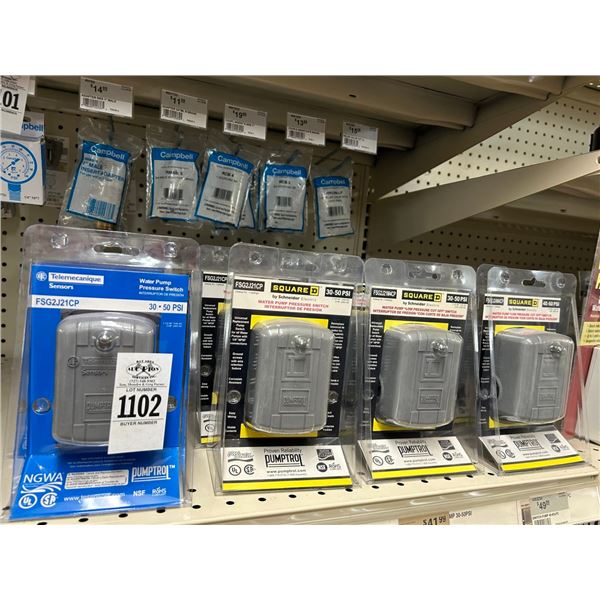 16-Water Pump Pressure Switch - 16 X $