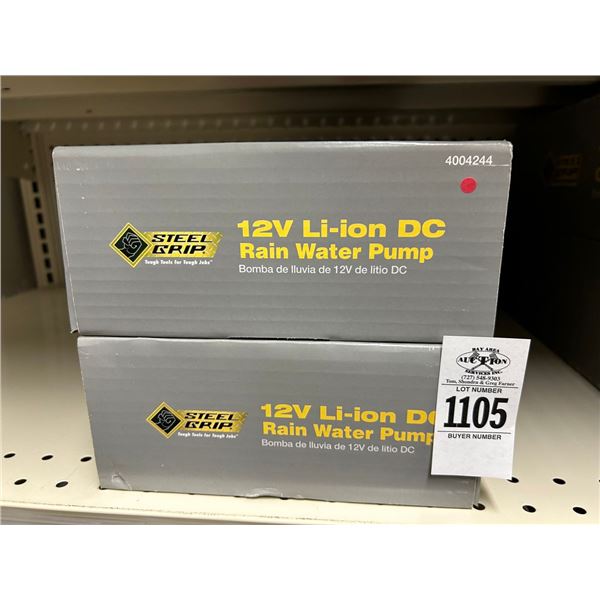 2-Steel Grip 12V  Lithium Ion Rain Water Pump - 2 X $