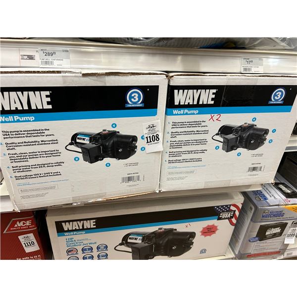 2-Wayne  3/4  HP  Well Pump - 2 X $
