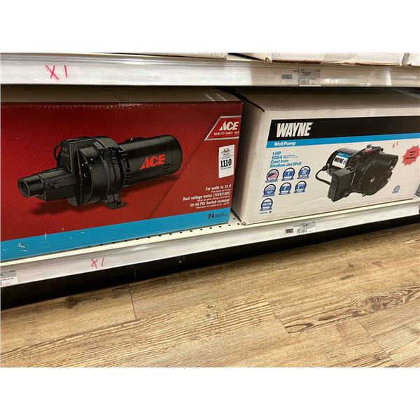 2-Wayne/Ace  1  HP  Well Pump - 2 X $