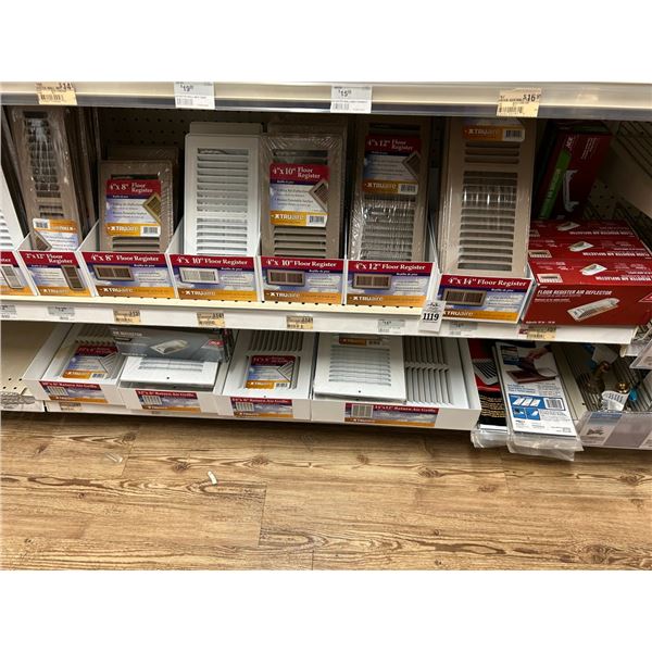 Asst. A/C Register Vents - 2 Shelves