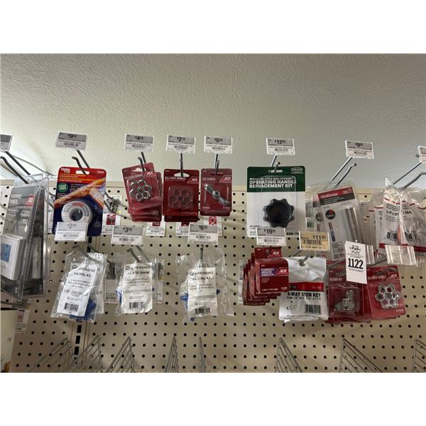 Plumbing Silcox Handles, Stem Keys, Pigtail Connector, Accessories on Pegs