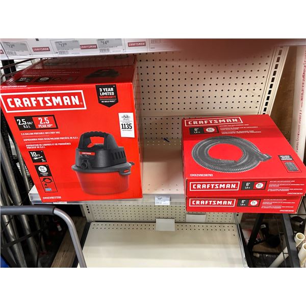 Craftsman 2.5 HP  Shop Vac w/Replacement Hose