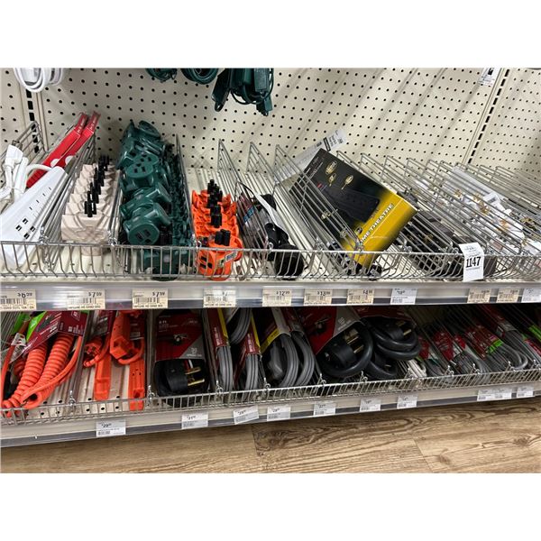 Drop Lights, Pigtails, Multi Outlets, Power Strips - Bottom 2 Shelves