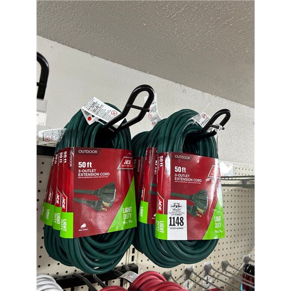 8-50'  3 Outlet Ext. Cords - 8 X $