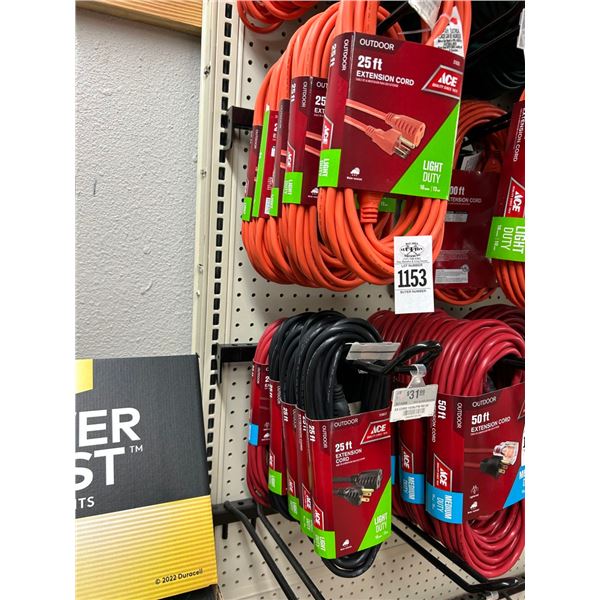10-25'  Ext. Cord - 10 X $