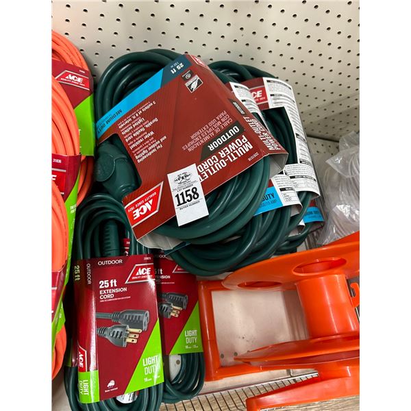 Green  25'  Multi Outlet Ext. Cords - 10
