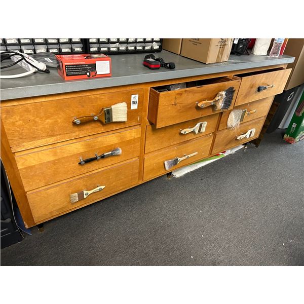 9 Drawer Paint Cabinet w/Asst. Tools/Supplies