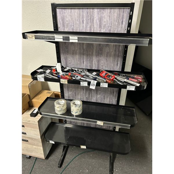 4 Shelf Merchandiser w/Asst. Ratchets/Screwdrivers
