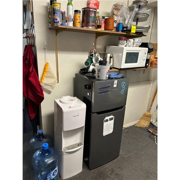 Frig. Master Grey Mini Ref/Freezer, Water Chiller, M/W Oven, Break Room