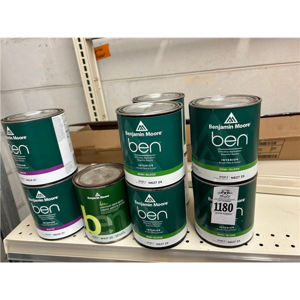 9-Benjamin Paint Quarts - 9 X $