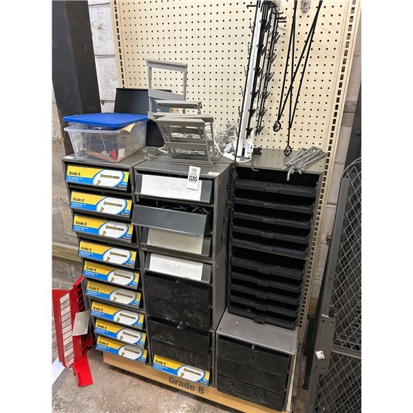 Hardware Bins w/Merchandiser Pegboard