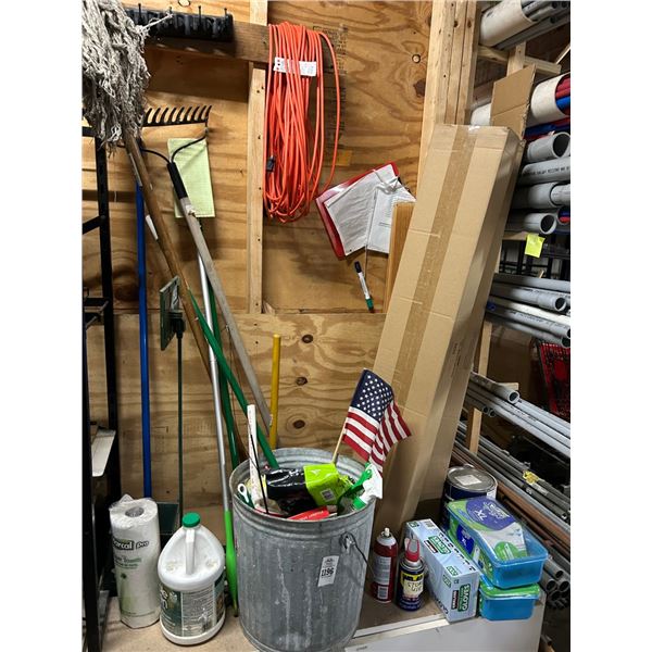 Ext. Cord, Maintenance Tools, Can w/Supplies