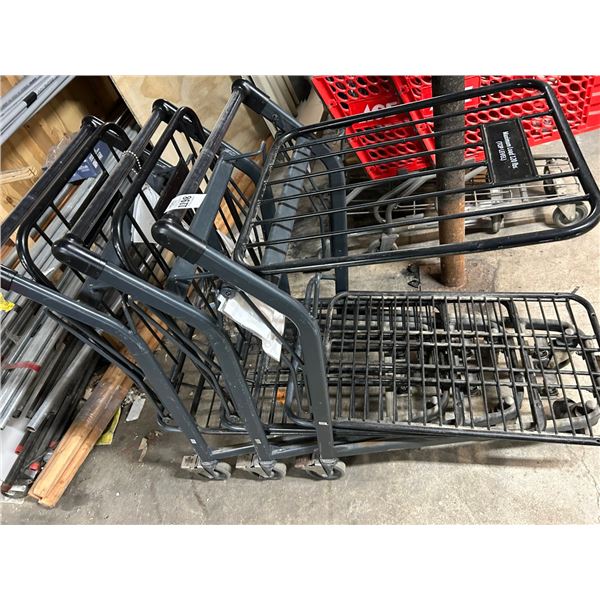 3-Grey Warehouse Shopping Carts - 3 X $