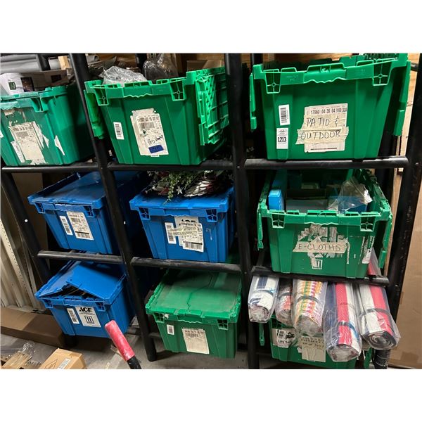 9-Tote w/Small Area Rugs, Asst. Retail Items - 9 X $