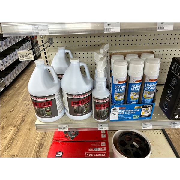 13-Lot of Lundmark Coil Clean, A/C Cleaner, Frost King Foam Cleaner - 13 X $