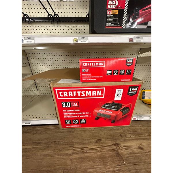 Craftsman Rubber Air Hose, Air Compressor 3.0 Gal.  155 PSI