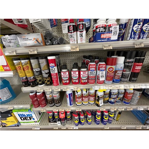 38-Asst. Blaster/Lucas/CRC/Permatech Spray Greases, Rust Treatments - 38 X $