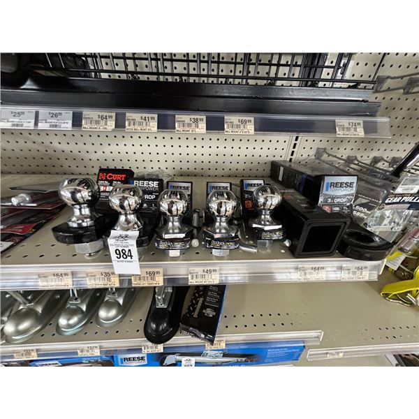 7-Reese Chrome Hitch Balls, Trailer Hitches - 7 X $