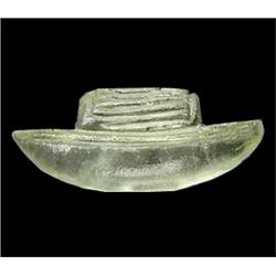 6.14ct Boat Hand Carved Light Blue Green Aquamarine  (GEM-17429)