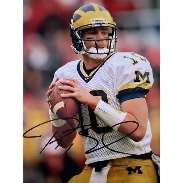 Michigan QB Tom Brady signed photo