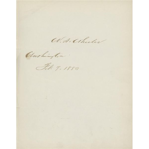 William A. Wheeler signature cut