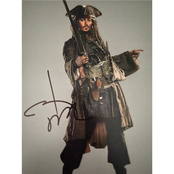 Pirates of the Caribbean Johnny Depp signed photo