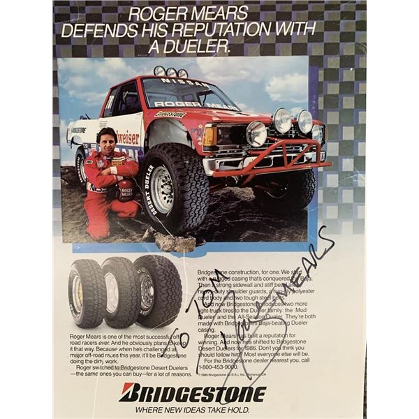 Champion Roger Mears signed photo