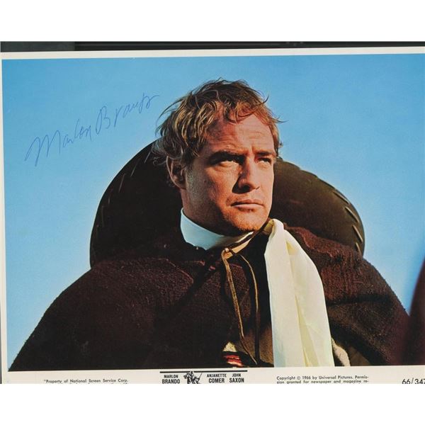 The Appaloosa Marlon Brando signed movie photo. GFA Authenticated
