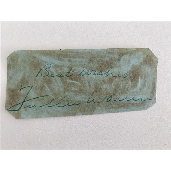 Florida Governor Fuller Warren original signature