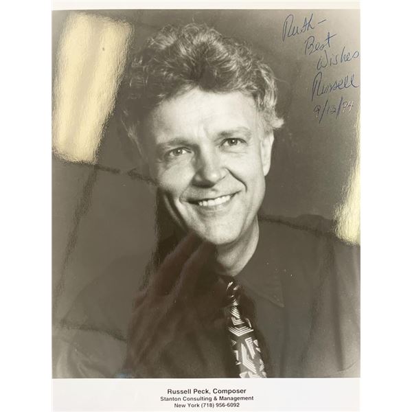 Composer Russell Peck signed photo