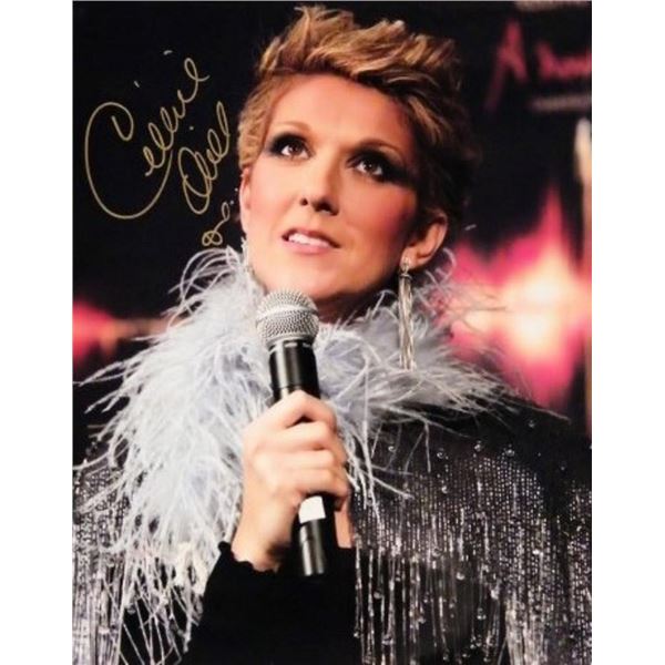 Celine Dion signed promo photo