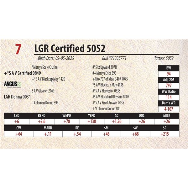 LGR Certified 5052