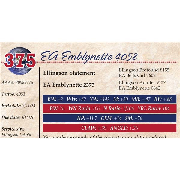EA Emblynette 4052