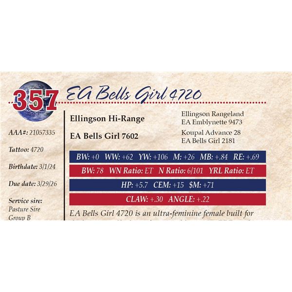 EA Bells Girl 4720