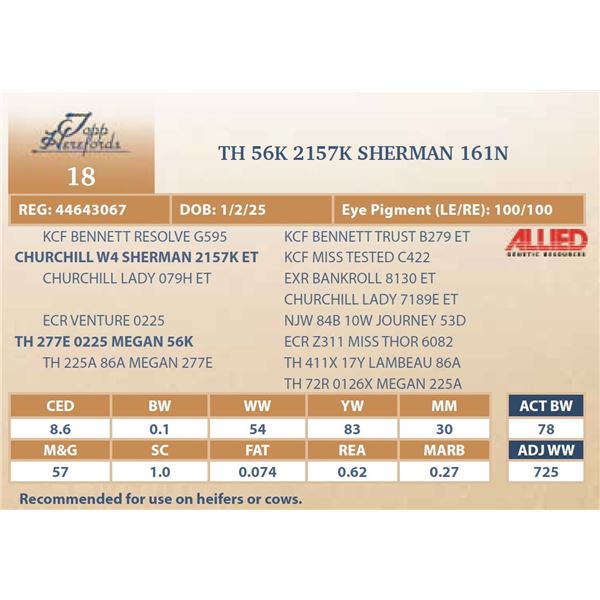 TH 56K 2157K SHERMAN 161N
