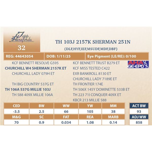 TH 103J 2157K SHERMAN 251N