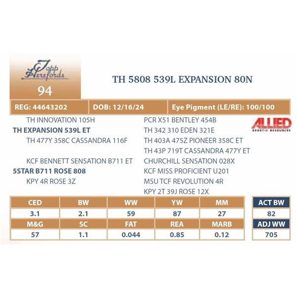 TH 5805 539L EXPANSION 80N