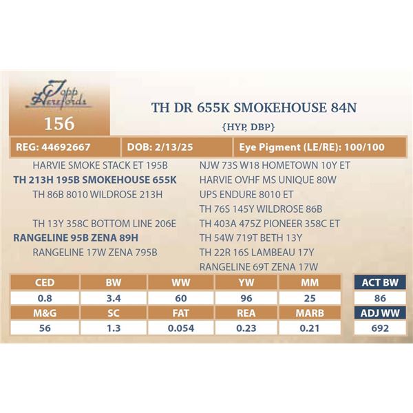 TH DR 655K SMOKEHOUSE 84N