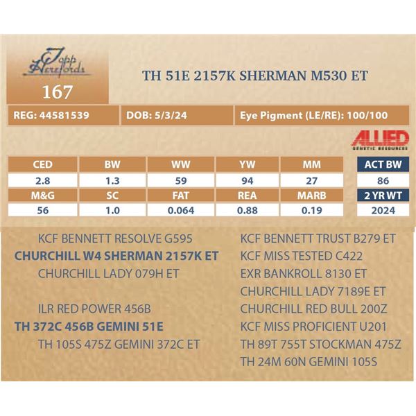 TH 51E 2157K SHERMAN M530 ET