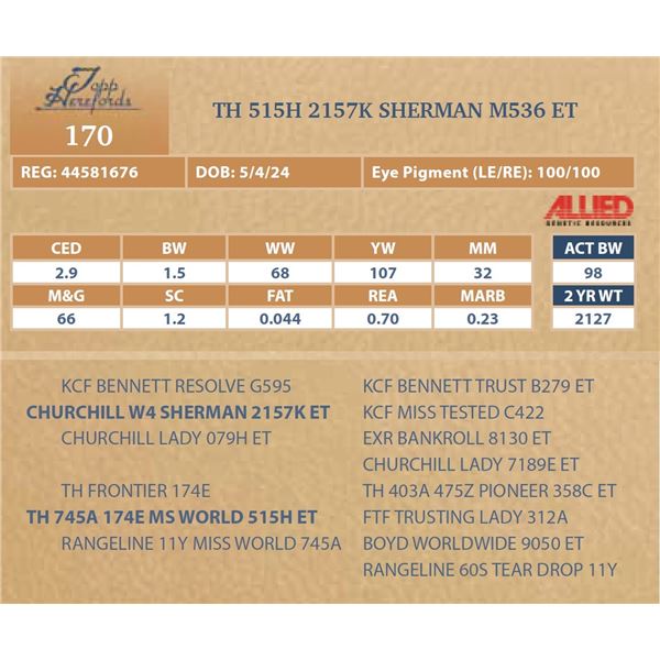 TH 515H 2157K SHERMAN M536 ET