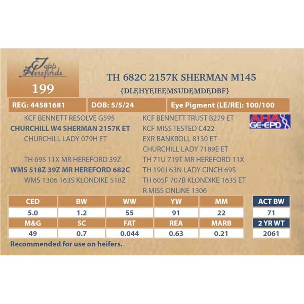 TH 682C 2157K SHERMAN M145